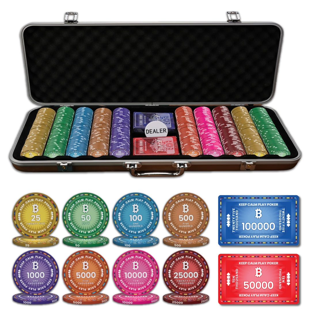 Bloom Rings Poker Chipset - 300/500 Pcs, 10/20 Plaques, Ceramic, 40/45/50mm, 10/14/17g