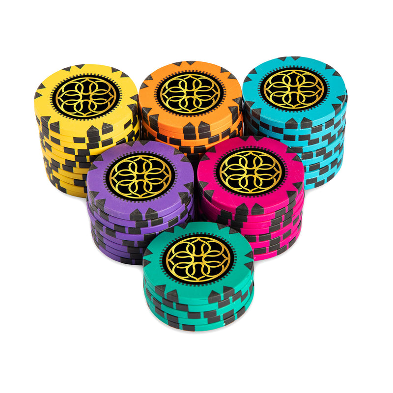 Gold Rush Poker Chips Set- 300 And 500 Pieces, Clay, 40 MM, 14g