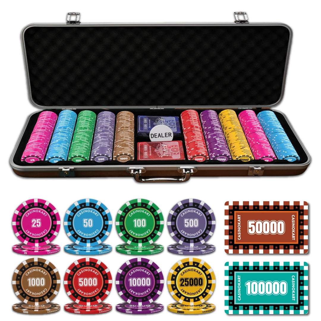 Lambent Poker Chipset - 300/500 Pcs, 10/20 Plaques, Ceramic, 40/45/50mm, 10/14/17g
