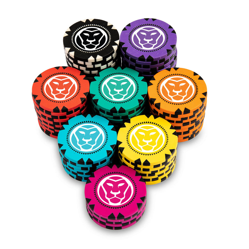 Panther Poker Chips Set- 300 And 500 Pieces, Clay, 40 MM, 14g