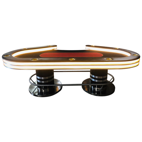 High Roller Series LED Poker Table - LUXURY