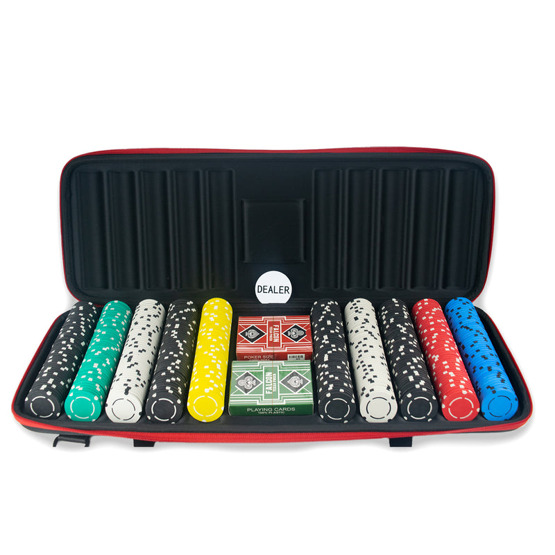 Casinokart Premium Poker Chips Set - 300 & 500 Pieces, Clay, 40 MM, 12g