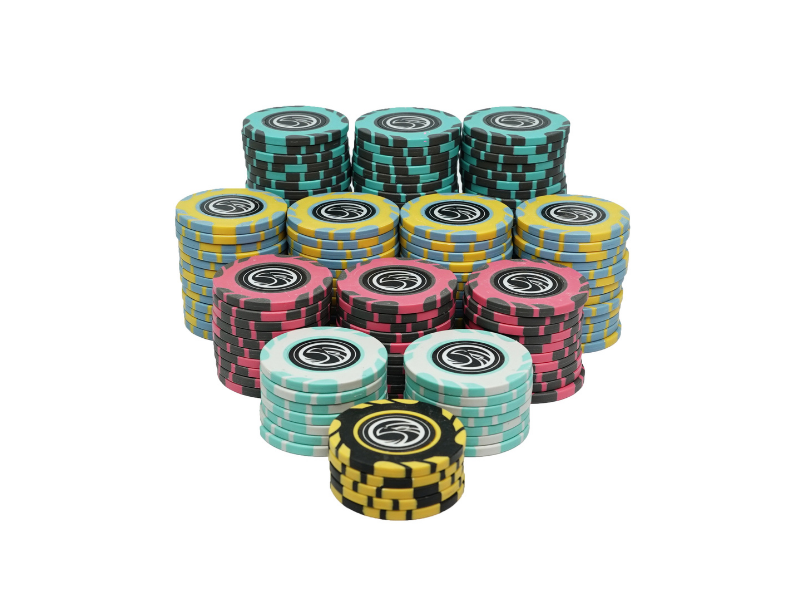 Neville Poker Chipset - 300 and 500 Pieces, Clay, 40 MM, 14g