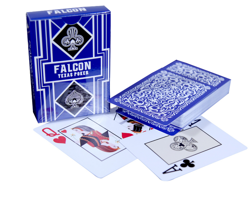 Falcon Texas Poker Jumbo Index Blue - casino-kart