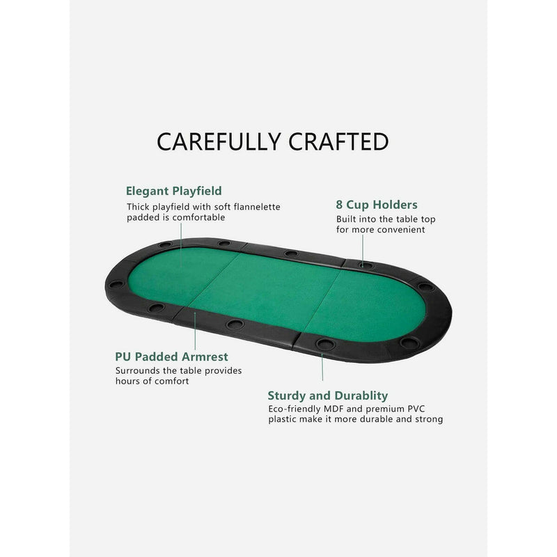 Three Fold Table Top- Carry Case, Green/Black Colour