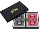 Copag WSOP 100% Plastic Playing Cards - Poker Size Jumbo Index Black/Red Double Deck Set