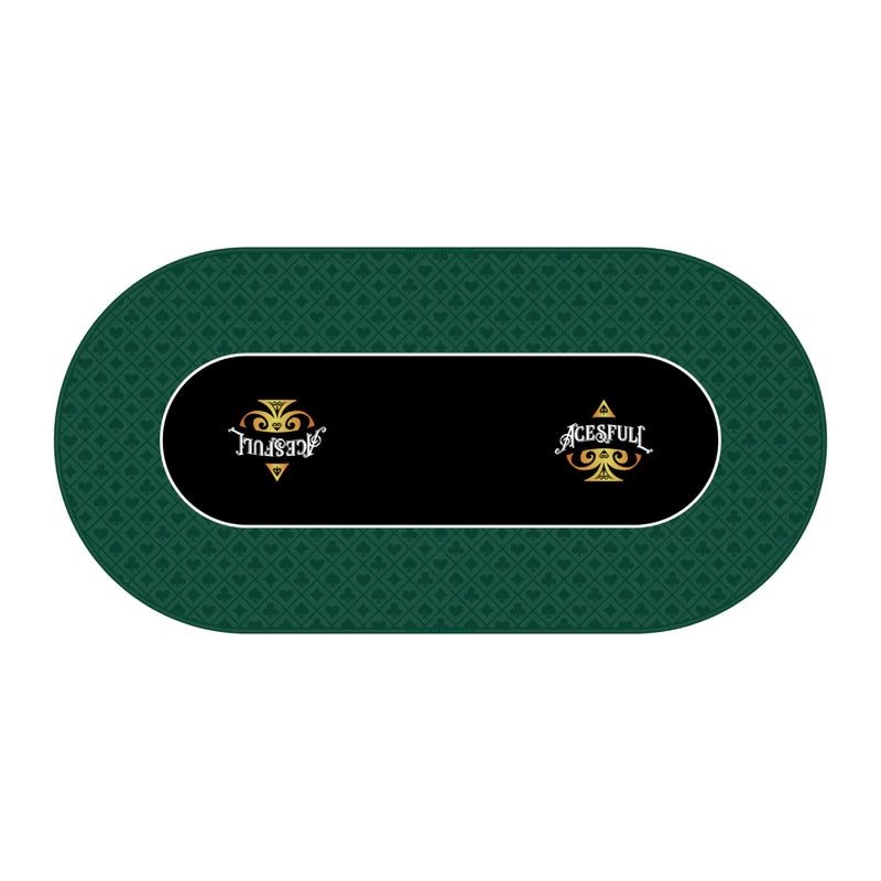 Acesfull Poker Mat - Oval, 6x3ft