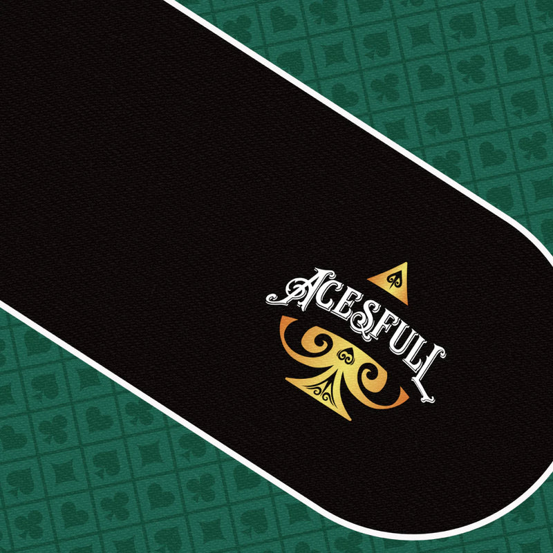 Acesfull Poker Mat - Oval, 6x3ft