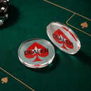 Ace Star Dealer Button, Crystal