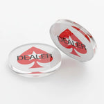 Ace Star Dealer Button, Crystal
