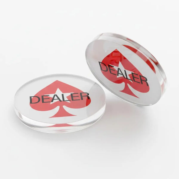 Ace Star Dealer Button, Crystal