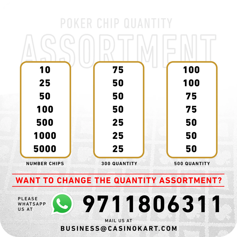 Acesfull Poker Chipset - GR, 300 and 500 Pieces, Clay, 40 MM, 14g