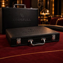 Acesfull Leatherite Poker Chips Case - Black