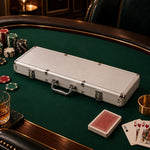 Aluminum Poker Chips Case - 40mm, Silver/ Black