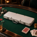 Aluminum Poker Chips Case - 40mm, Silver/ Black