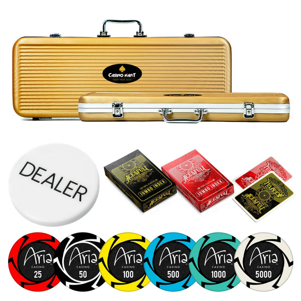 Aria Vegas Poker Chipset - EPT, 300/500 Pcs, Clay, 40mm, 14g