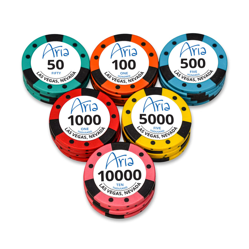 Aria Vegas NH Poker Chips Set- 300 And 500 Pieces, Clay, 40 MM, 14g