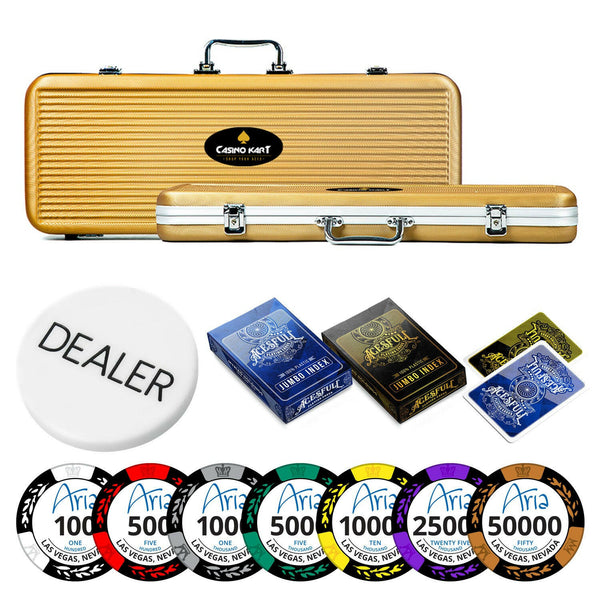 Aria Vegas Poker Chipset - MC, 300/500 Pcs, Clay, 40mm, 14g