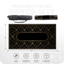 Astra Series Rectangle Poker Mat Black