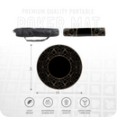 Astra Series Round Poker Mat Black