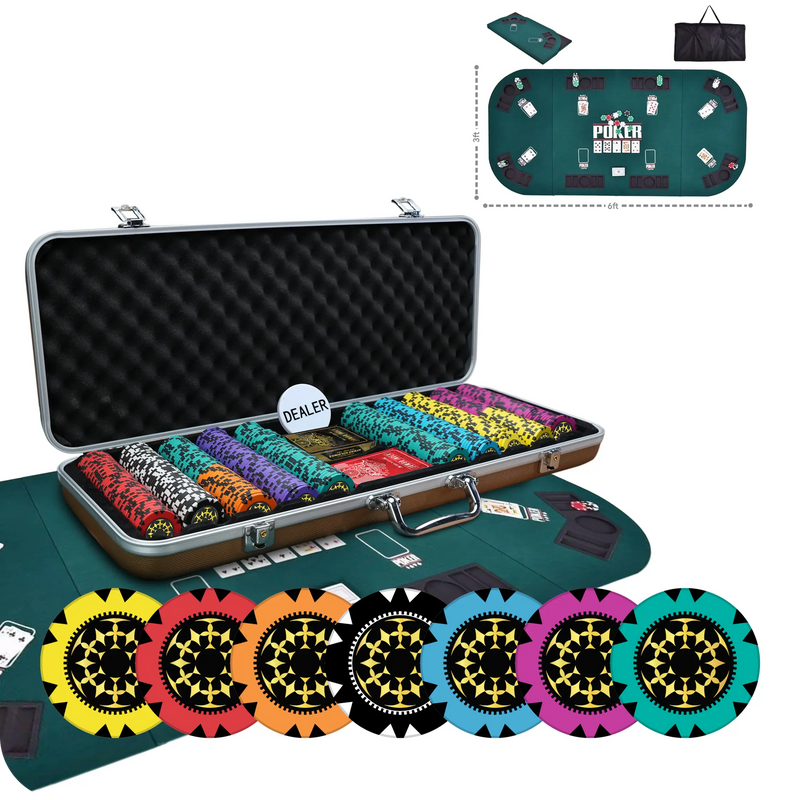 Aureate Galaxy Poker Chipset without Denominations - GR, 300/500 Pcs, Clay, 40mm, 14g