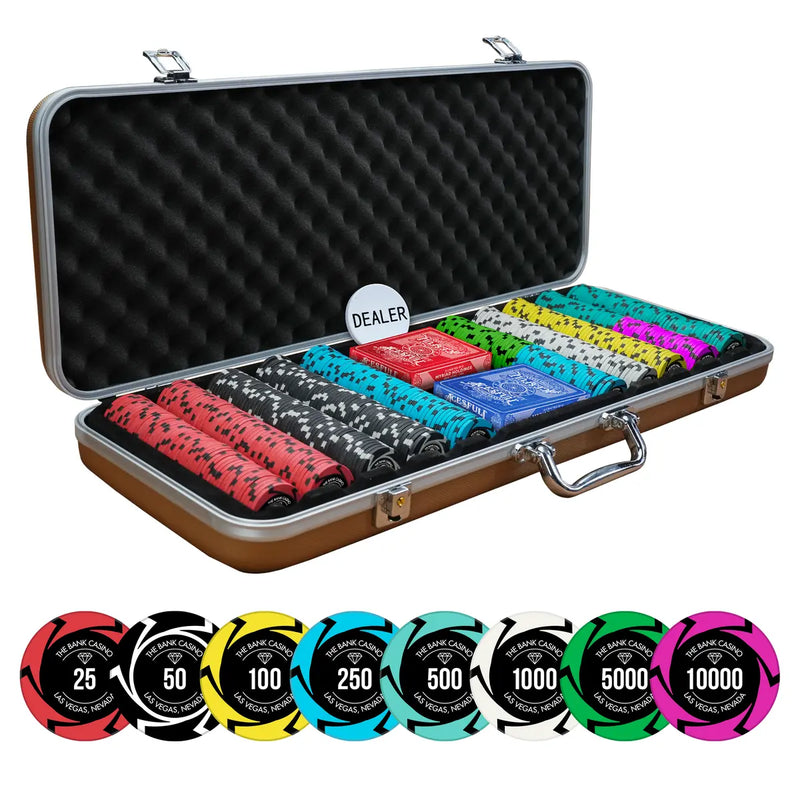 Bank Casino Poker Chipset - EPT, 300/500 Pcs, Clay, 40mm, 14g
