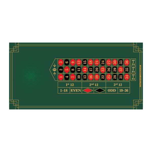 Bet Vault Roulette Table Mat - Rectangle, 6x3ft