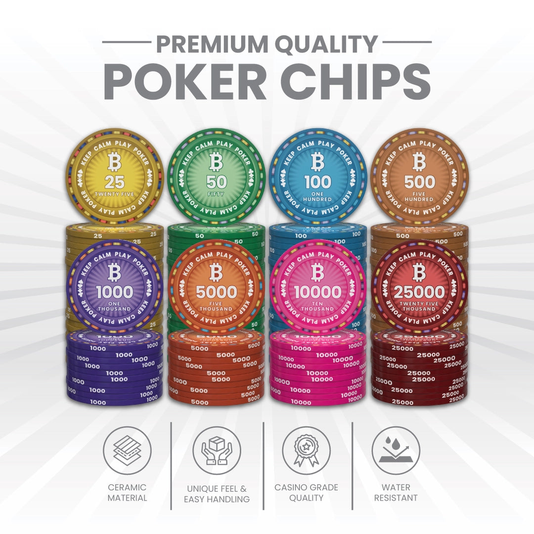 Bloom Rings Poker Chipset - 300/500 Pcs, 10/20 Plaques, Ceramic, 40/45/50mm, 10/14/17g