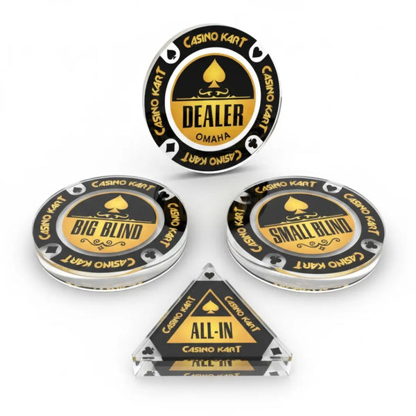 Casinokart Poker Buttons - Acrylic, Combo Pack