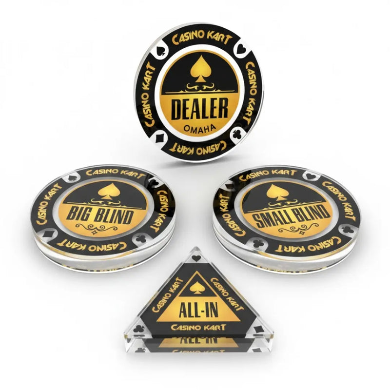 Casinokart Poker Buttons - Acrylic, Combo Pack