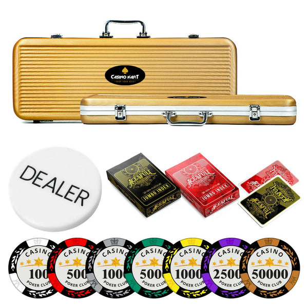 Casino Club Poker Chipset - MC, 300/500 Pcs, Clay, 40mm, 14g