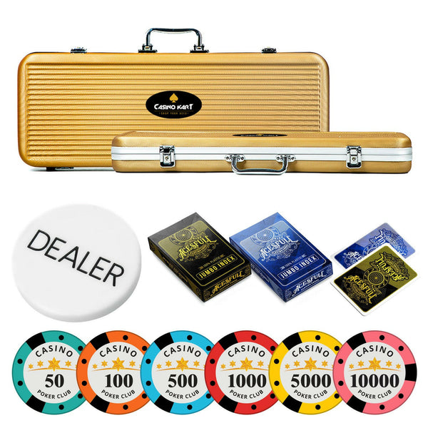 Casino Club Poker Chipset - NH, 300/500 Pcs, Clay, 40mm, 14g