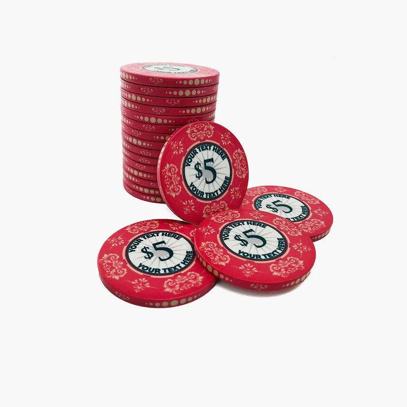 Customisable Ceramic Poker Chips - 300/500 Pcs, 45mm, 14g