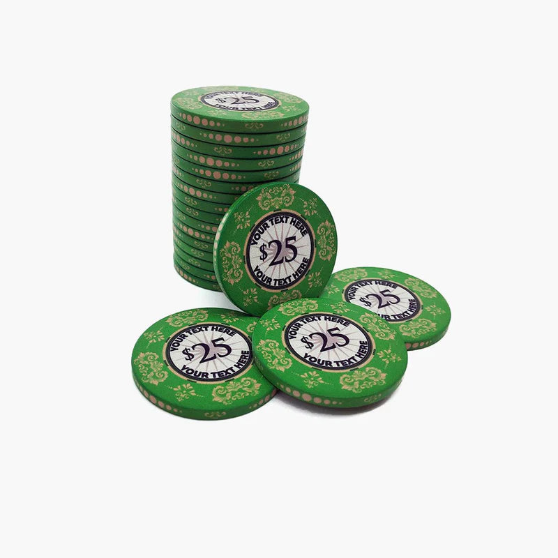 Customisable Ceramic Poker Chips - 300/500 Pcs, 45mm, 14g