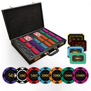 Conquer Gunpowder Poker Chipset- SD, 500/800/1000 Pcs, 30/50/80 Plaques, Clay, 50mm, 21g