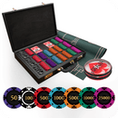 Conquer Gunpowder Poker Chipset- SD, 500/800/1000 Pcs, 30/50/80 Plaques, Clay, 50mm, 21g