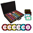 Copag Poker Chipset - TN, 300/500/800/1000 Pcs, 10/30/50/80 Plaques, Clay, 45mm, 18g