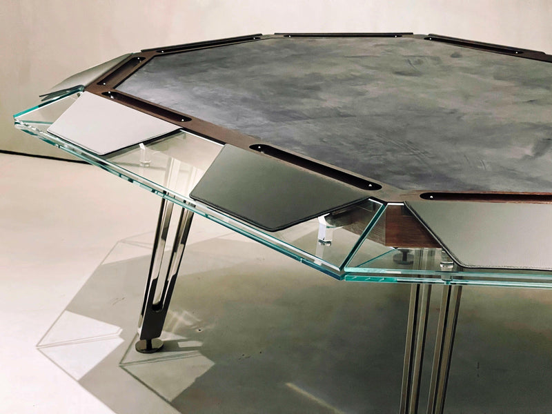 Cronus Glass Poker Table