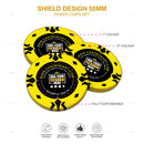 Customisable Casino Poker Chips, Shield Design, 50mm