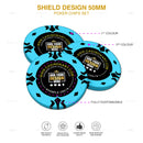 Customisable Casino Poker Chips, Shield Design, 50mm