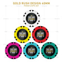 Customisable Casino Poker Chips, Gold Rush Design, 40mm