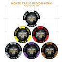 Customisable Casino Poker Chips, Monte Carlo Design, 40mm
