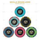 Customisable Casino Poker Chips, Neville Design, 40mm