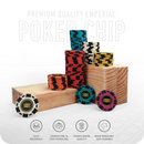 Emperial Poker Chipset - TN, 300/500/800/1000 Pcs, 10/30/50/80 Plaques, Clay, 45mm, 18g