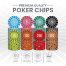 Eterna Poker Chipset - 300/500 Pcs, 10/20 Plaques, Ceramic, 40/45/50mm, 10/14/17g