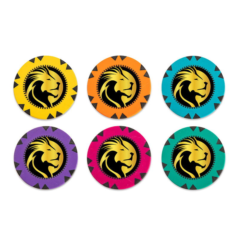 Fearless Lion Poker Chips Set- 300 And 500 Pieces, Clay, 40 MM, 14g