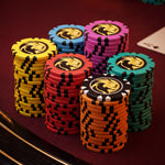 Fearless Lion Poker Chipset w/o Denomination - GR, 300/500 Pcs, Clay, 40mm, 14g