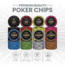 Fiesta Rings Poker Chipset - 300/500 Pcs, 10/20 Plaques, Ceramic, 40/45/50mm, 10/14/17g