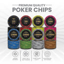 Fiesta Rings Poker Chipset - 300/500 Pcs, 10/20 Plaques, Ceramic, 40/45/50mm, 10/14/17g