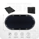 Masterfold Poker Table Top - Oval, 6x3ft